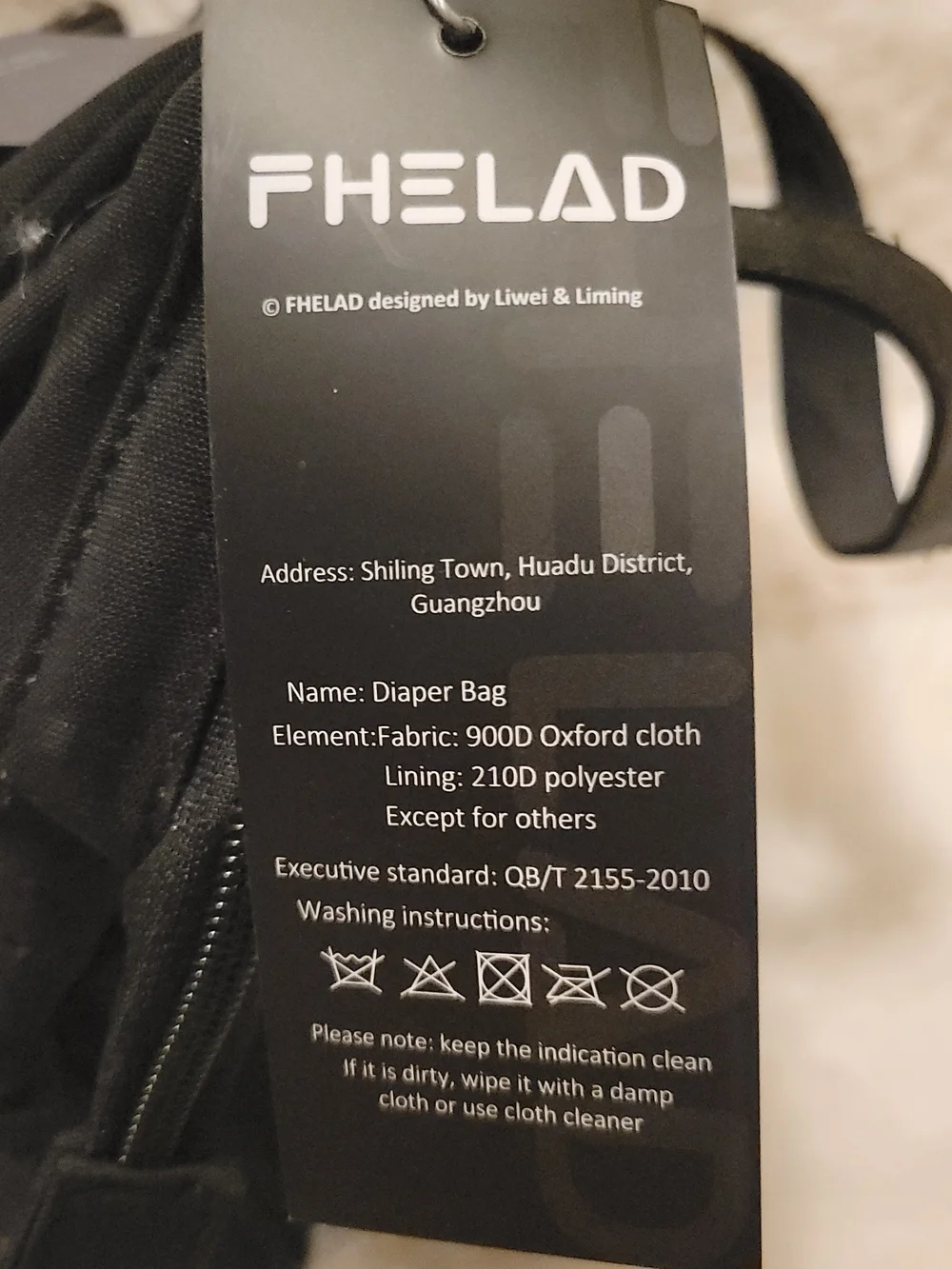 Black Small Diaper Bag Backpack